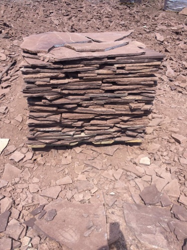 Плитняк лемезит бордовый для цоколя 1,5-2 см купить в Набережных Челнах